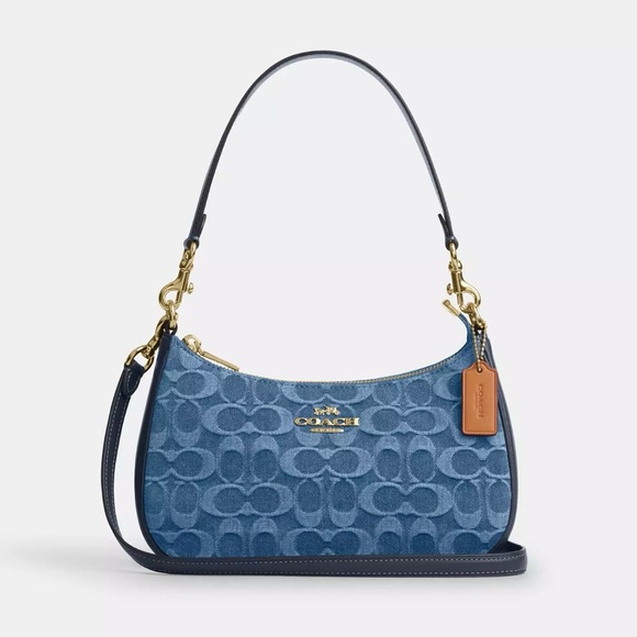 Teri Shoulder Bag In Signature Denim - Picture 5 of 10